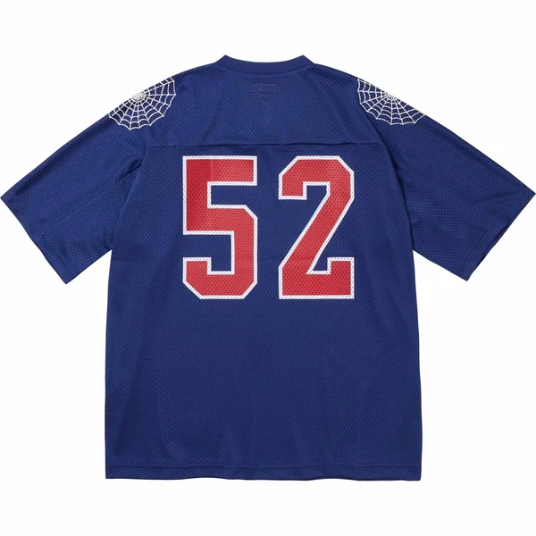 Supreme Spiderweb Football Jersey - Navy (front)