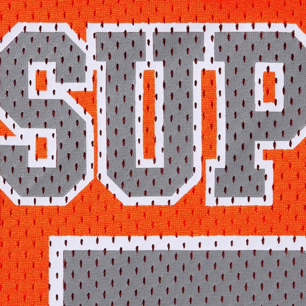 Supreme Spiderweb Football Jersey - Orange (front)