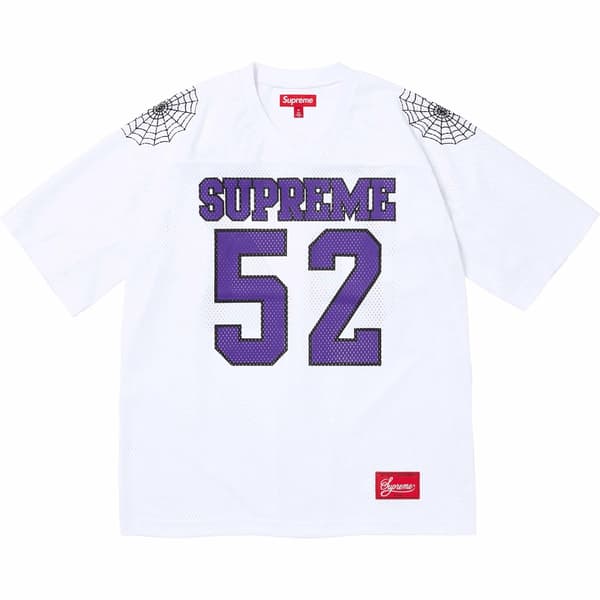 Supreme Spiderweb Football Jersey - White (front)