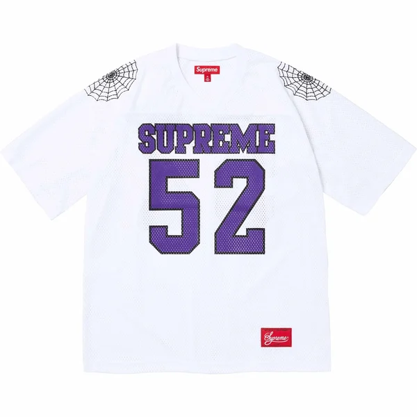 Supreme Spiderweb Football Jersey - White (front)
