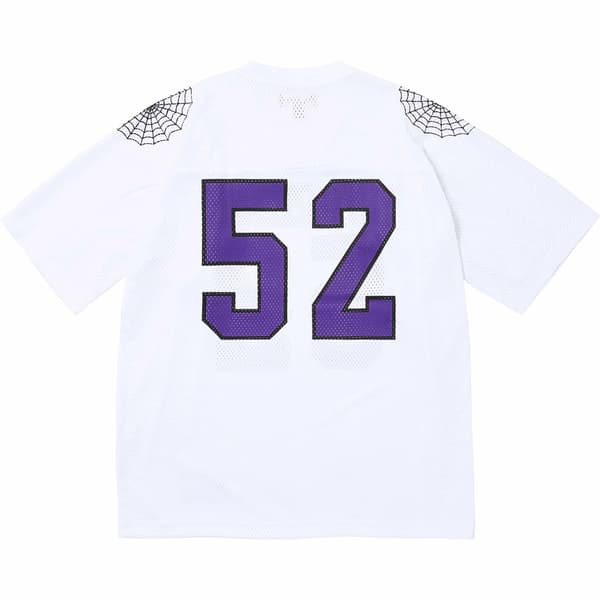 Supreme Spiderweb Football Jersey - White (front)