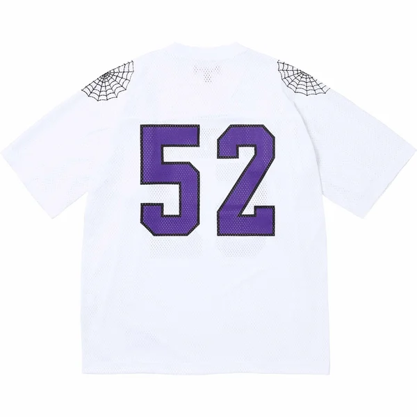 Supreme Spiderweb Football Jersey - White (front)