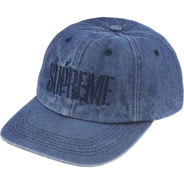 Supreme Splatter 6-Panel - Denim (front)