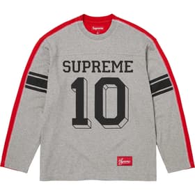 Supreme Split L/S Football Top Heather Grey