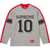 Supreme Split L/S Football Top - Heather Grey (front)