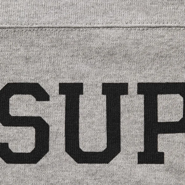 Supreme Split L/S Football Top - Heather Grey (front)