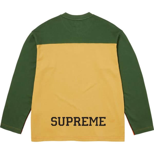 Supreme Split L/S Football Top - Orange (front)