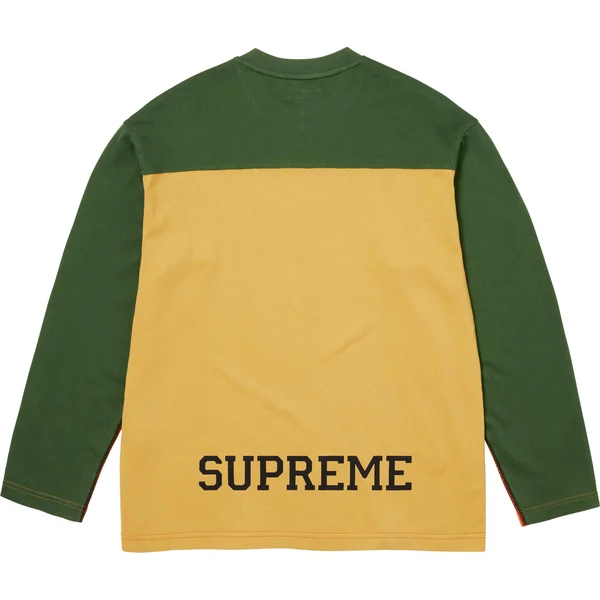Supreme Split L/S Football Top - Orange (front)