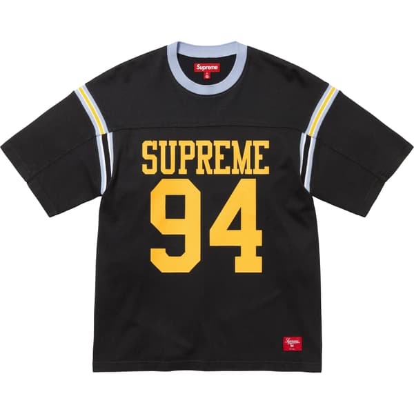 Supreme Split S/S Football Top - Black (front)