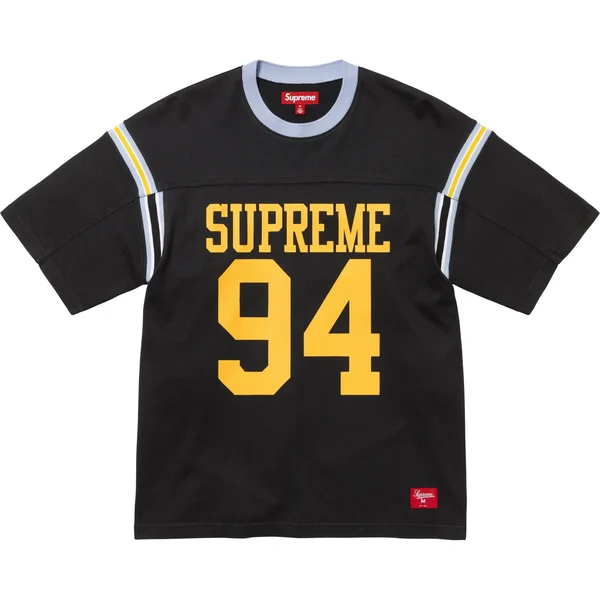 Supreme Split S/S Football Top - Black (front)