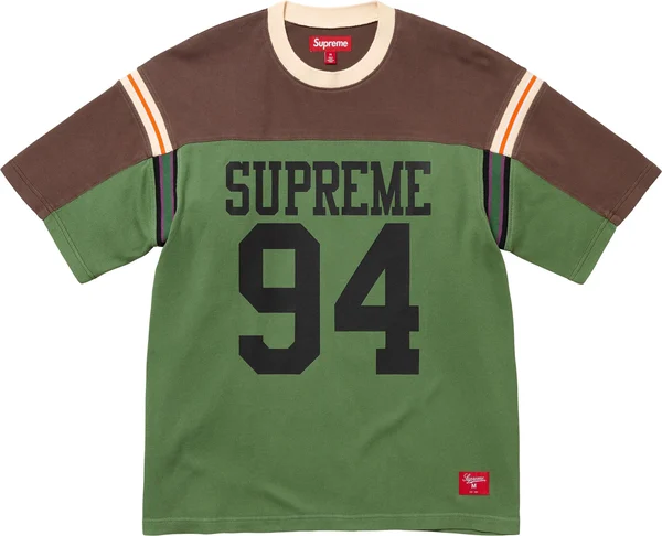 Supreme Split S/S Football Top - Green (front)