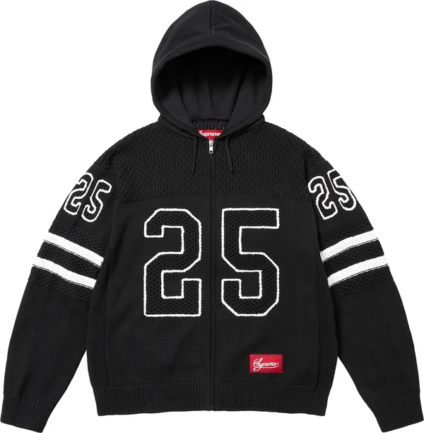 Supreme Sport Zip Up Hooded Sweater - Black (front)