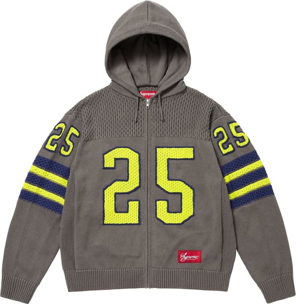 Supreme Sport Zip Up Hooded Sweater - Grey (front)