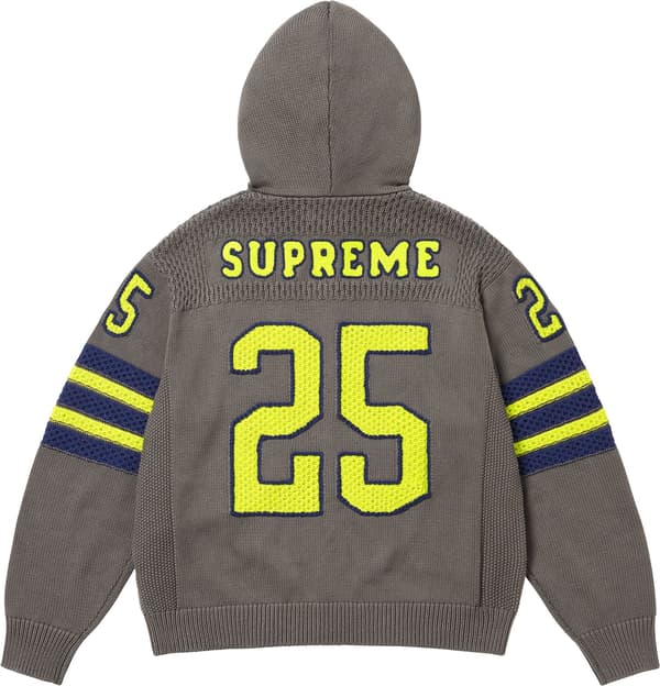 Supreme Sport Zip Up Hooded Sweater - Grey (front)