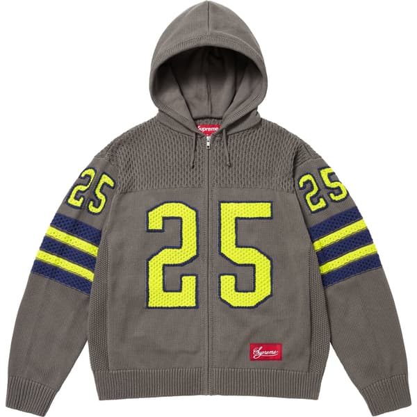 Supreme Sport Zip Up Hooded Sweater - Grey (front)