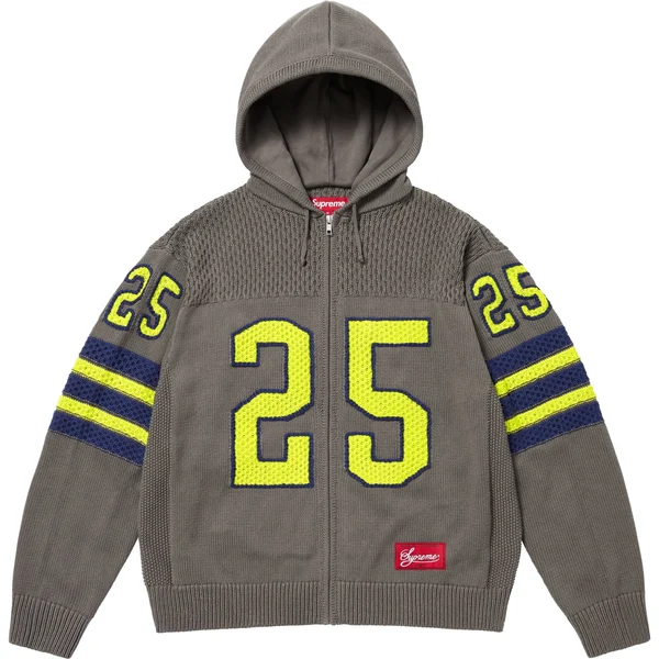 Supreme Sport Zip Up Hooded Sweater - Grey (front)