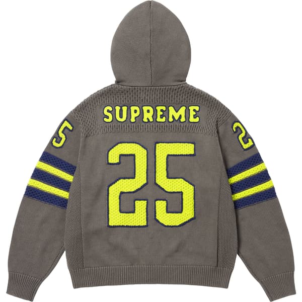 Supreme Sport Zip Up Hooded Sweater - Grey (front)