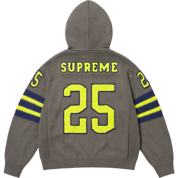 Supreme Sport Zip Up Hooded Sweater - Grey (front)