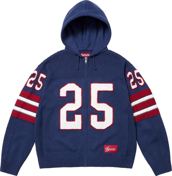 Supreme Sport Zip Up Hooded Sweater - Navy (front)