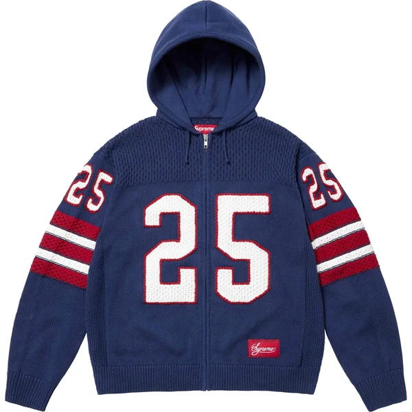 Supreme Sport Zip Up Hooded Sweater - Navy (front)