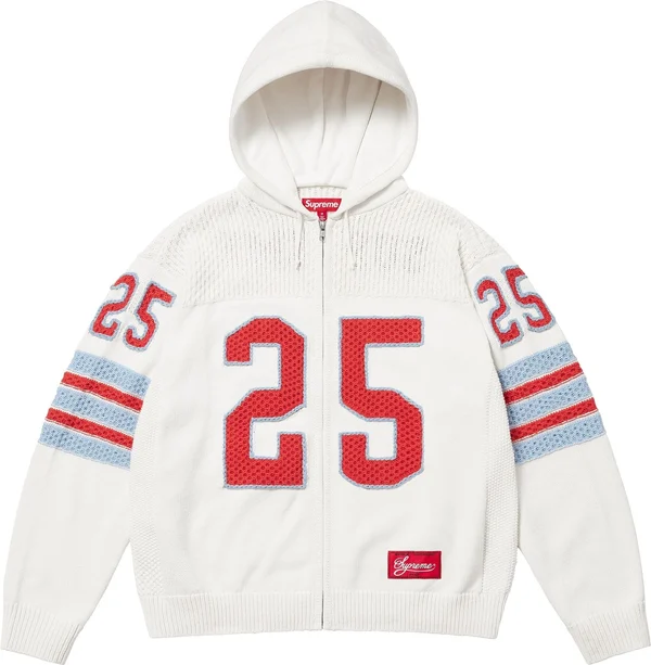 Supreme Sport Zip Up Hooded Sweater - White (front)