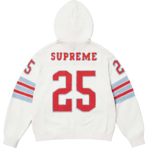 Supreme Sport Zip Up Hooded Sweater - White (front)