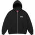 Supreme Spread Zip Up Hooded Sweatshirt - Black (front)