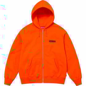 Supreme Spread Zip Up Hooded Sweatshirt Bright Orange