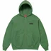 Supreme Spread Zip Up Hooded Sweatshirt - Dusty Green (front)