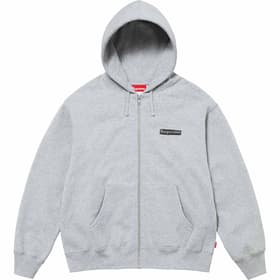 Supreme Spread Zip Up Hooded Sweatshirt Heather Grey