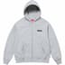 Supreme Spread Zip Up Hooded Sweatshirt - Heather Grey (front)