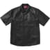 Supreme S/S Leather Work Shirt - Black (front)