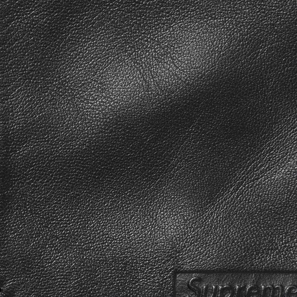 Supreme S/S Leather Work Shirt - Black (front)