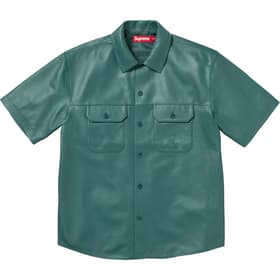 Supreme S/S Leather Work Shirt Dusty Teal
