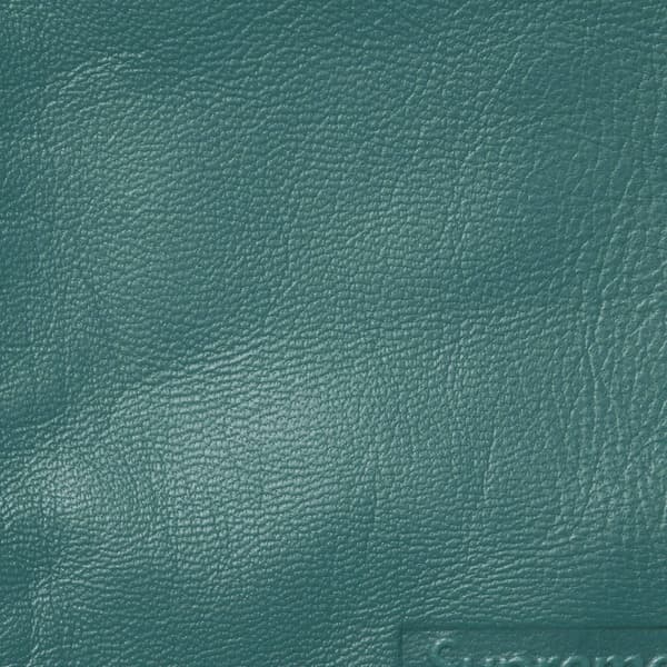 Supreme S/S Leather Work Shirt - Dusty Teal (front)