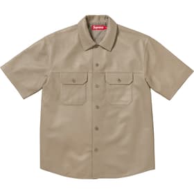 Supreme S/S Leather Work Shirt Tan
