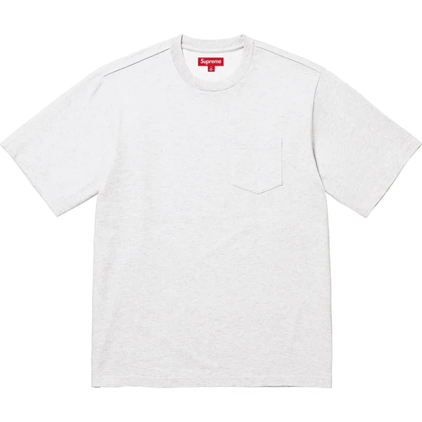 Supreme S/S Pocket Tee - Ash Grey (front)