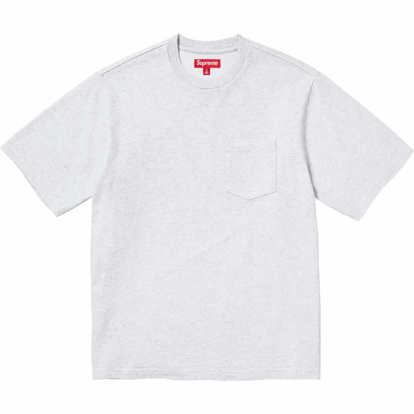 Supreme S/S Pocket Tee - Ash Grey (front)