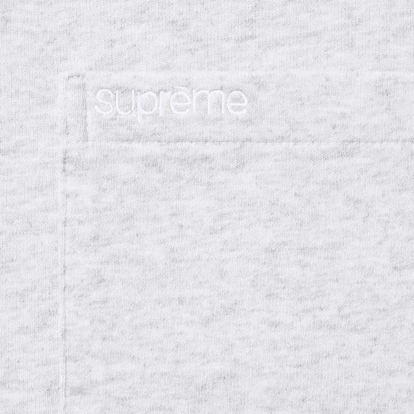 Supreme S/S Pocket Tee - Ash Grey (front)