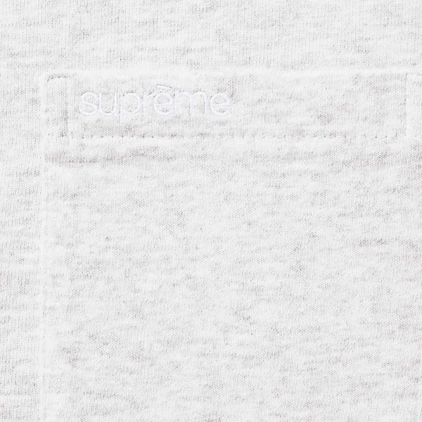 Supreme S/S Pocket Tee - Ash Grey (front)
