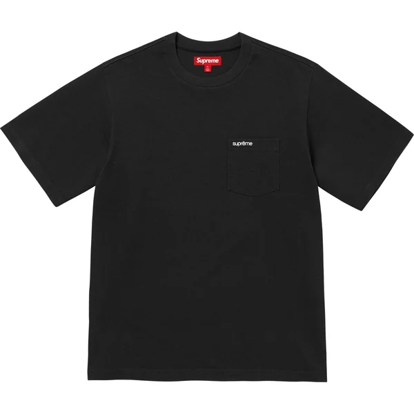 Supreme S/S Pocket Tee - Black (front)
