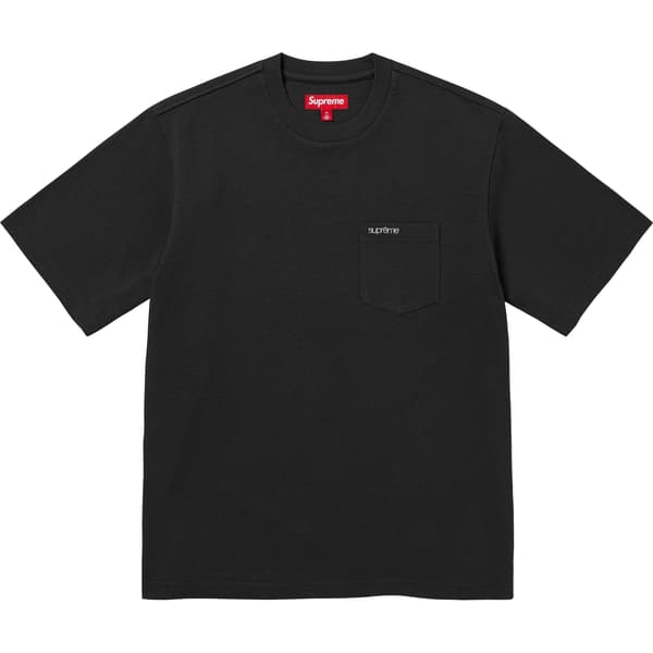 Supreme S/S Pocket Tee - Black (front)
