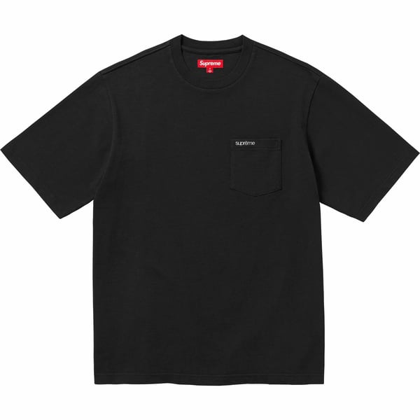 Supreme S/S Pocket Tee - Black (front)