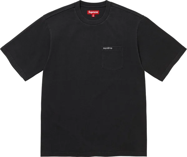 Supreme S/S Pocket Tee - Black (front)
