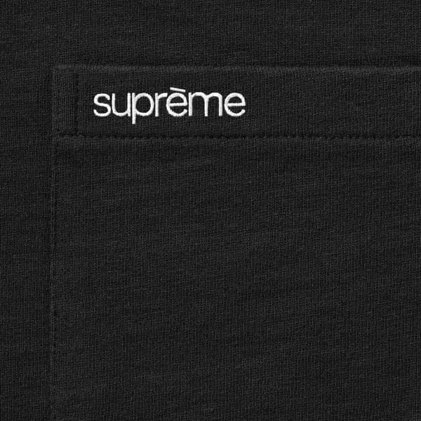 Supreme S/S Pocket Tee - Black (front)