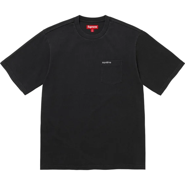 Supreme S/S Pocket Tee - Black (front)