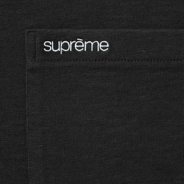 Supreme S/S Pocket Tee - Black (front)