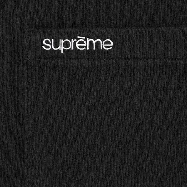 Supreme S/S Pocket Tee - Black (front)