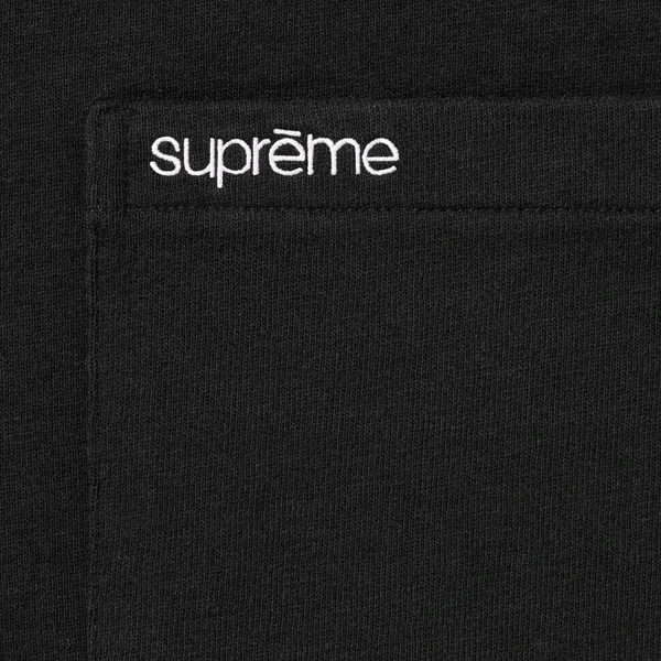Supreme S/S Pocket Tee - Black (front)