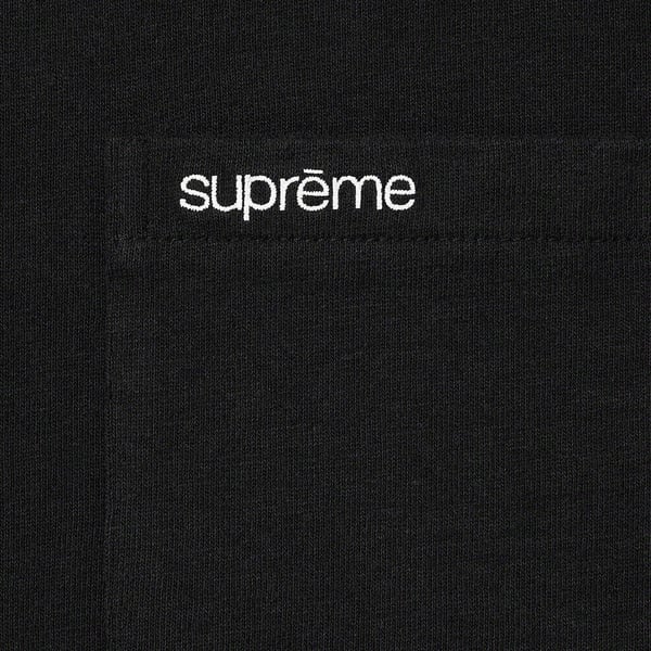 Supreme S/S Pocket Tee - Black (front)